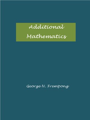 cover image of Additional Mathematics